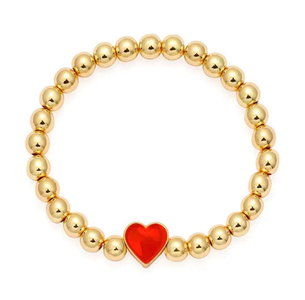 Bossari Heart Bead Bracelet